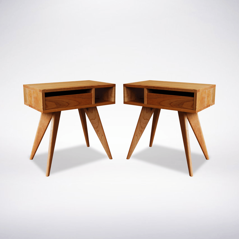 Mid-Century Modern Side Table - Solid Wood and Handcrafted in Columbus, Ohio