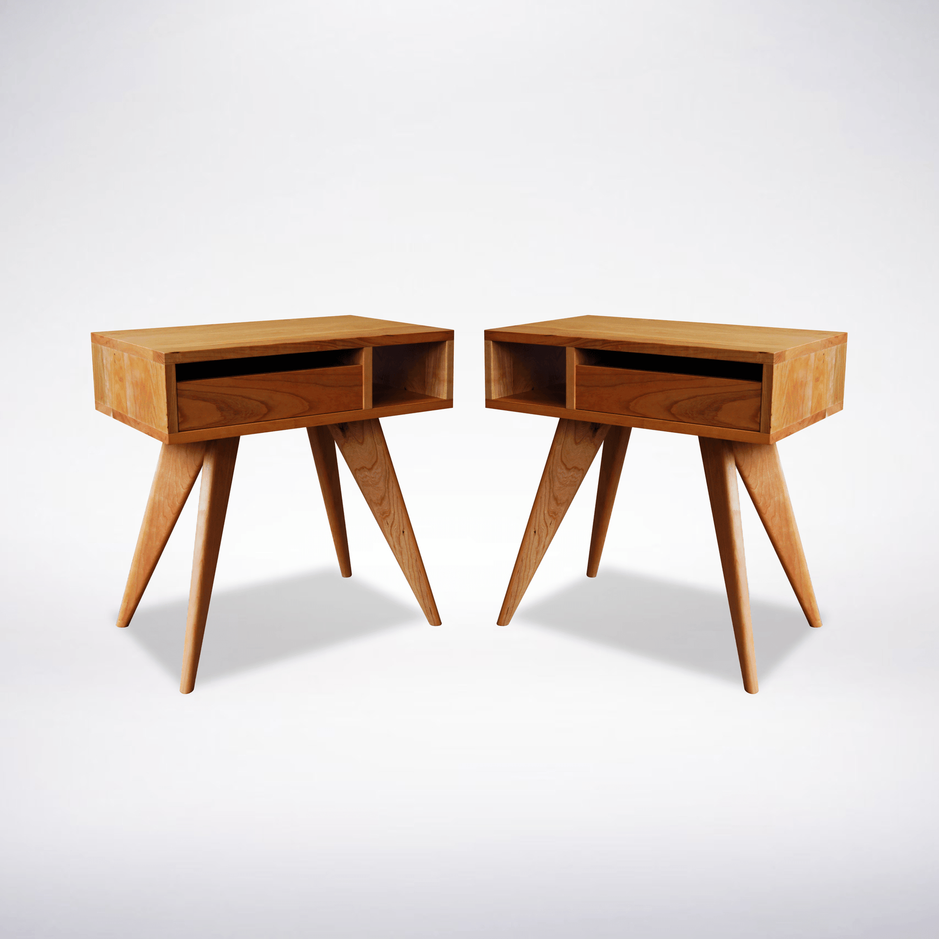 Mid-Century Modern Side Table - Solid Wood and Handcrafted in Columbus, Ohio