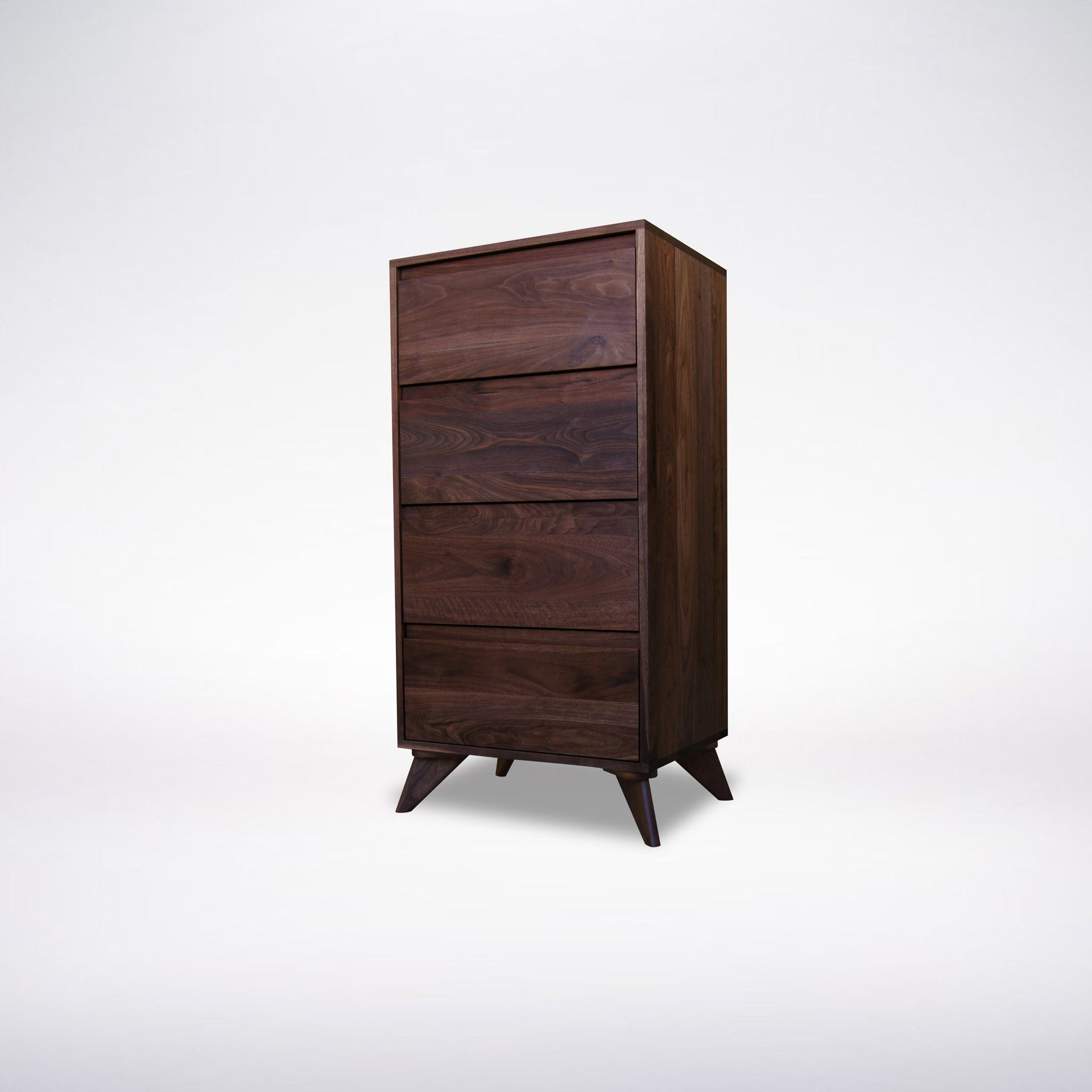 Mid-century modern solid wood tall dresser