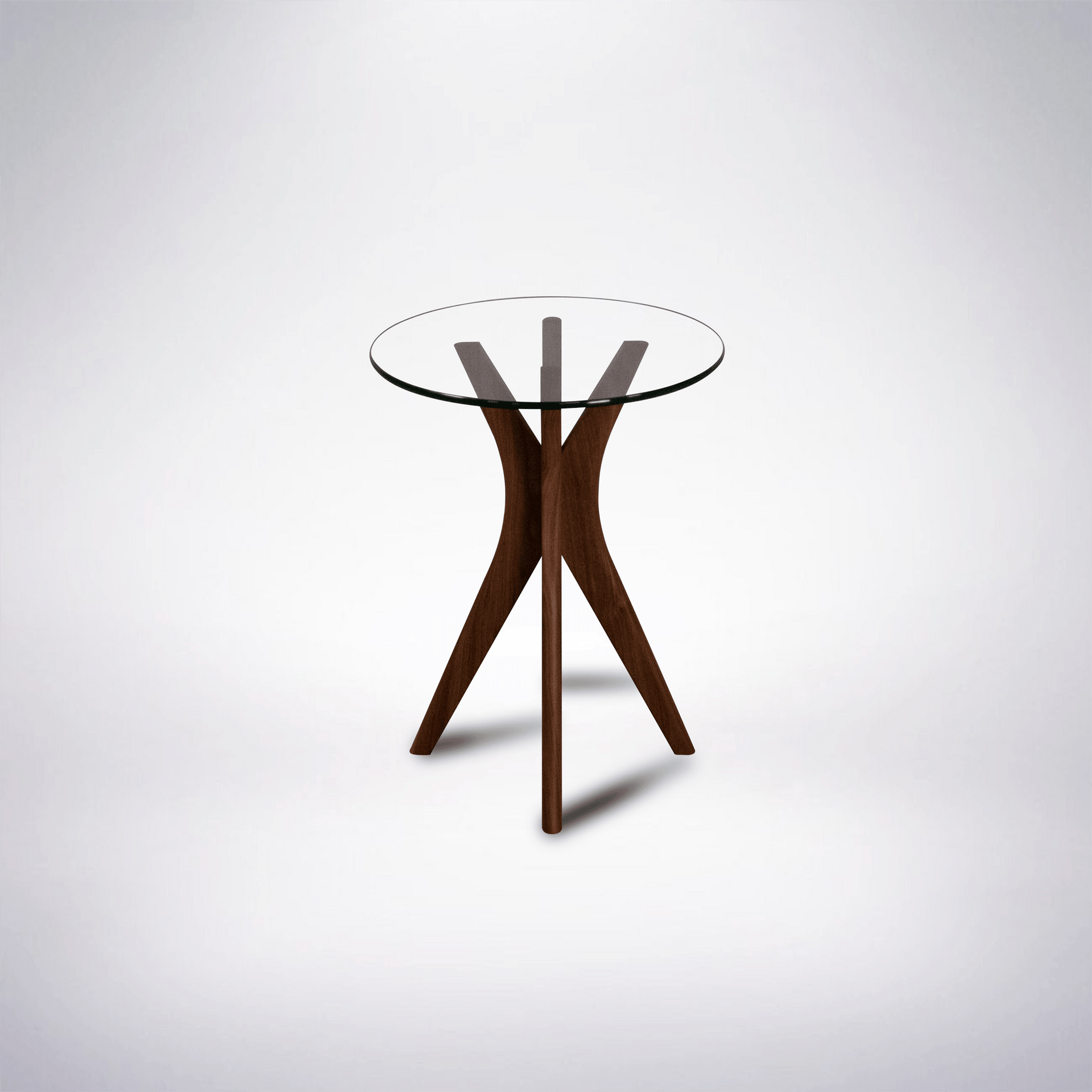 Solid wood pub table with a glass top