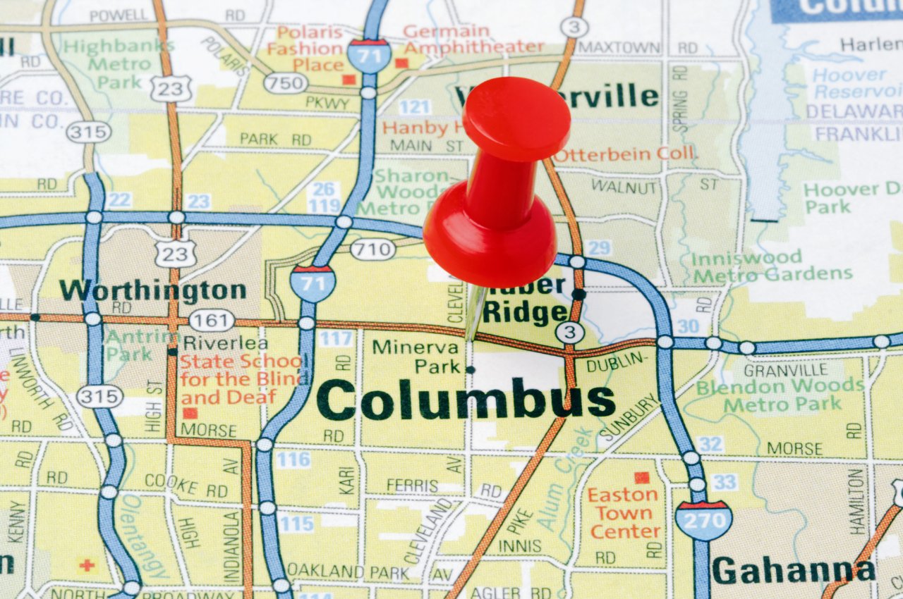 Columbus Ohio map