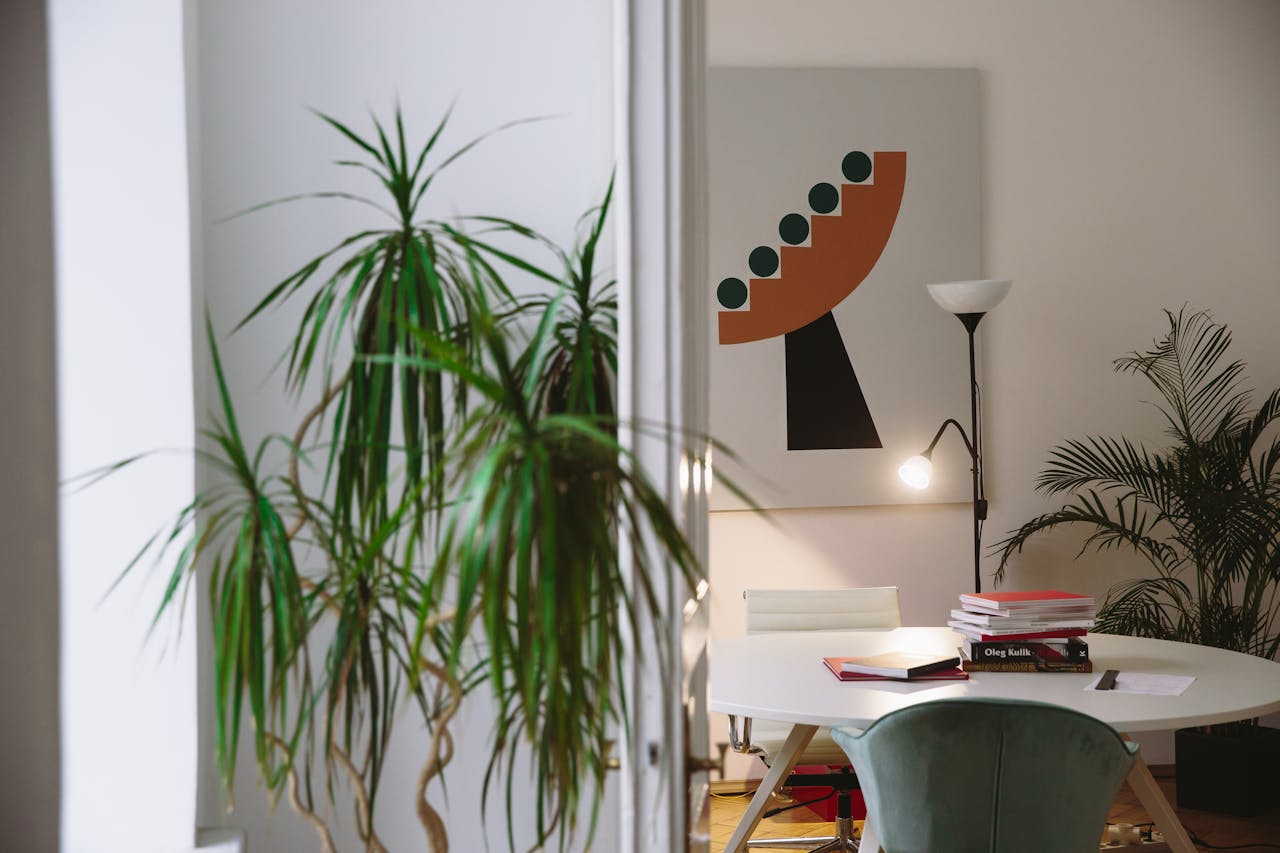 Green Plant Beside White Table