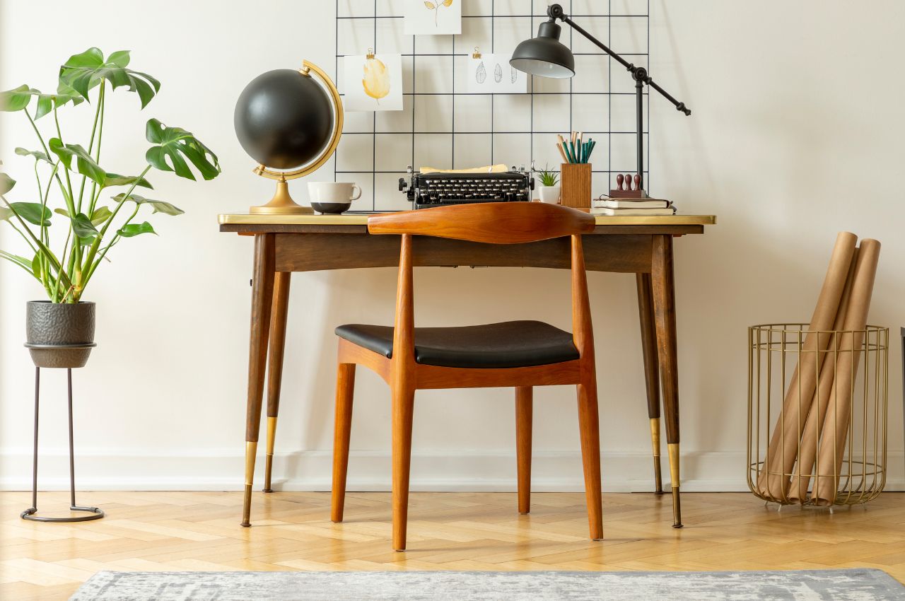 Mid-century modern desk and chair