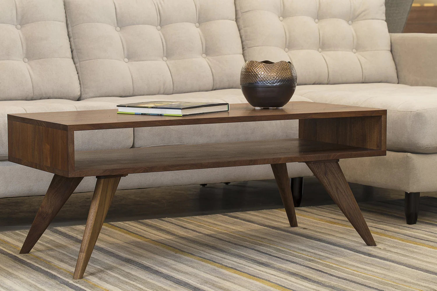 Modern Coffee Table in Solid Walnut by TY Fine Furniture