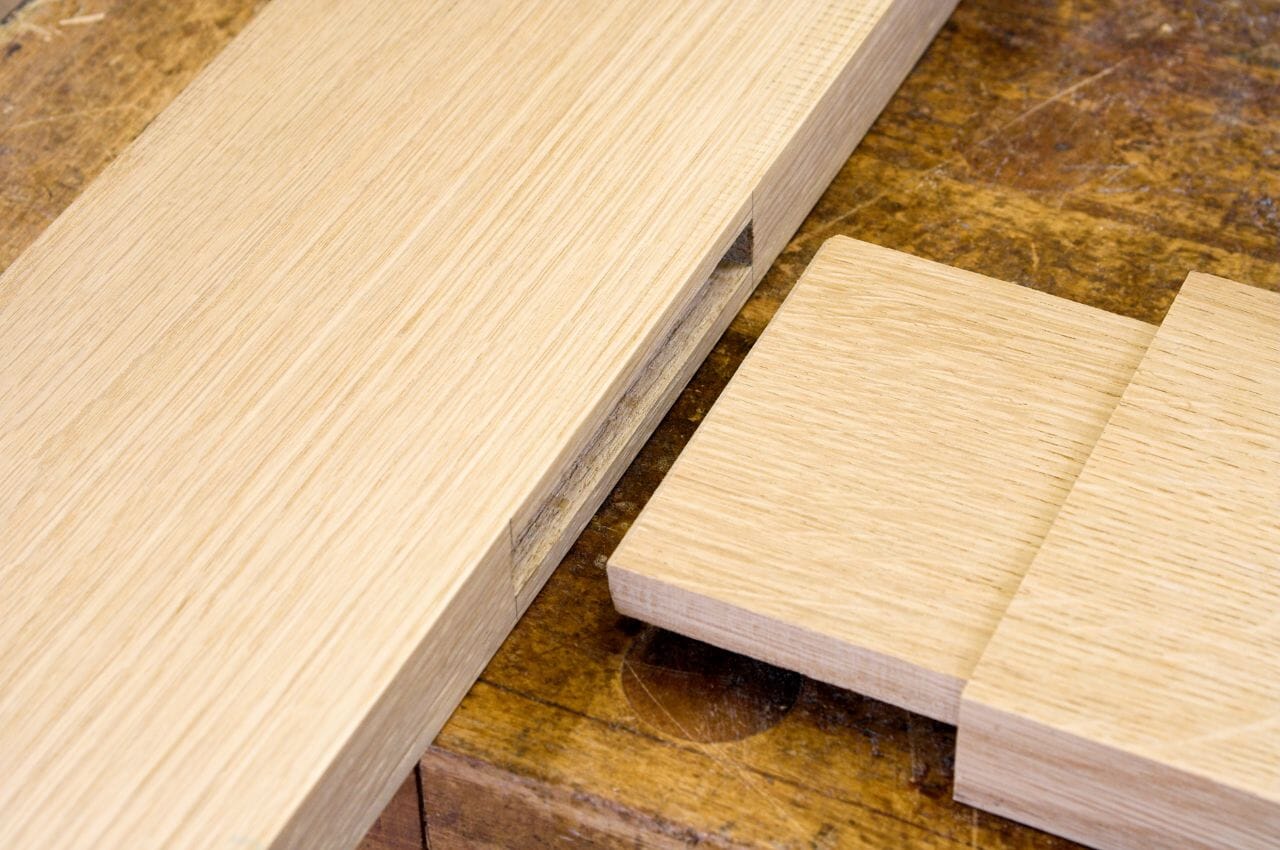 how the mortise and tenon looks before joining