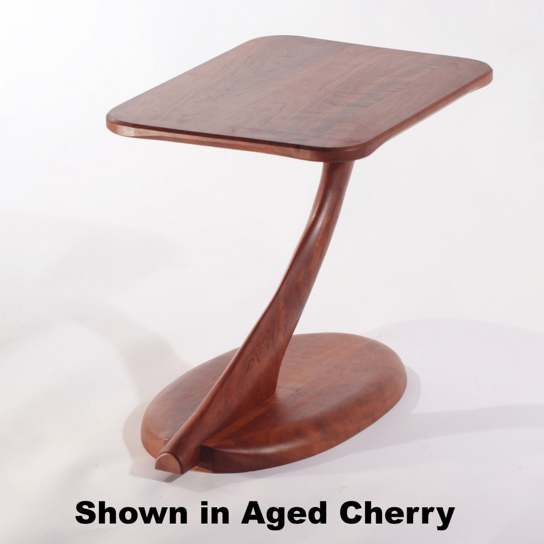 Cantilever Side Table Solid Wood Handmade