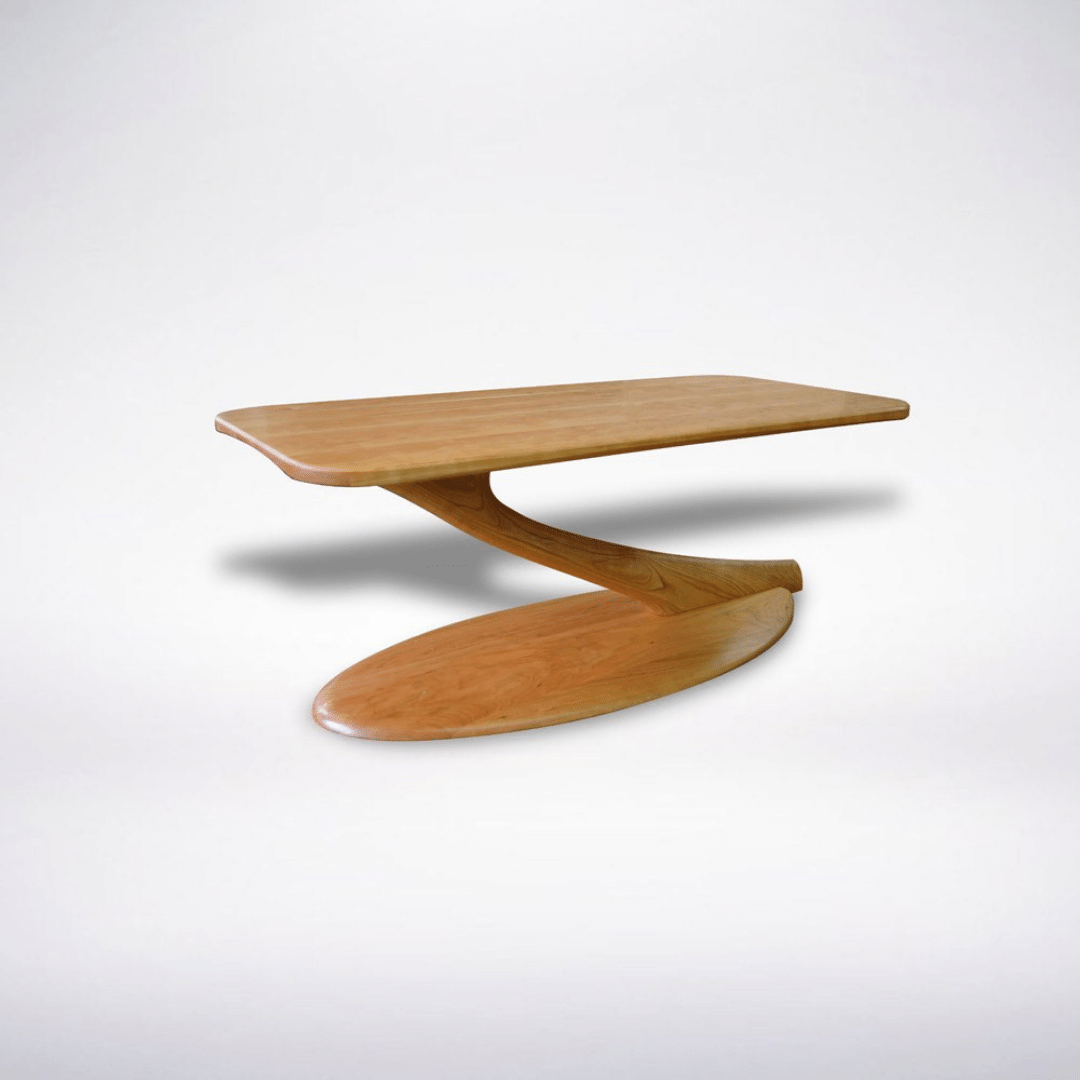 Cantilever Coffee Table Solid Wood Handmade Unique Organic Contemporary