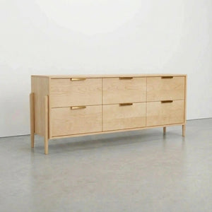 Apollo 6 Drawer Dresser - A Handcrafted, Mid-Century Modern Dresser Maple