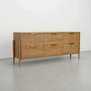 Apollo 6 Drawer Dresser - A Handcrafted, Mid-Century Modern Dresser White Oak