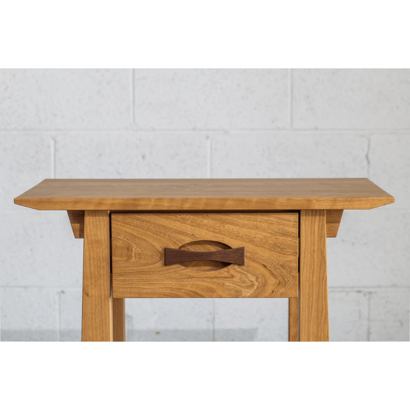 Enso Side Table With Drawer Solid Wood Handmade Organic