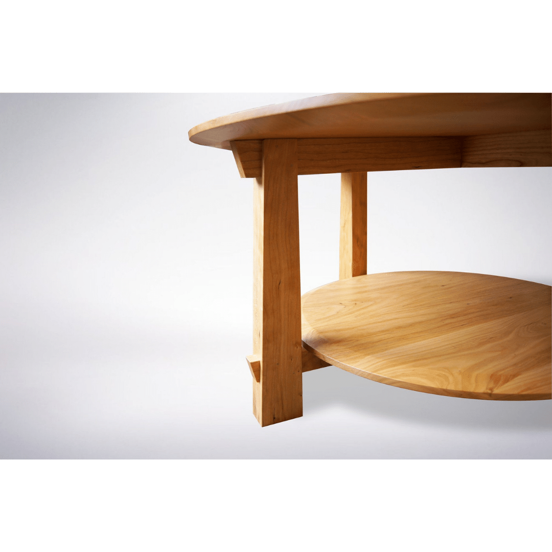Enso Round Coffee Table - Solid Wood Table Crafted in Ohio
