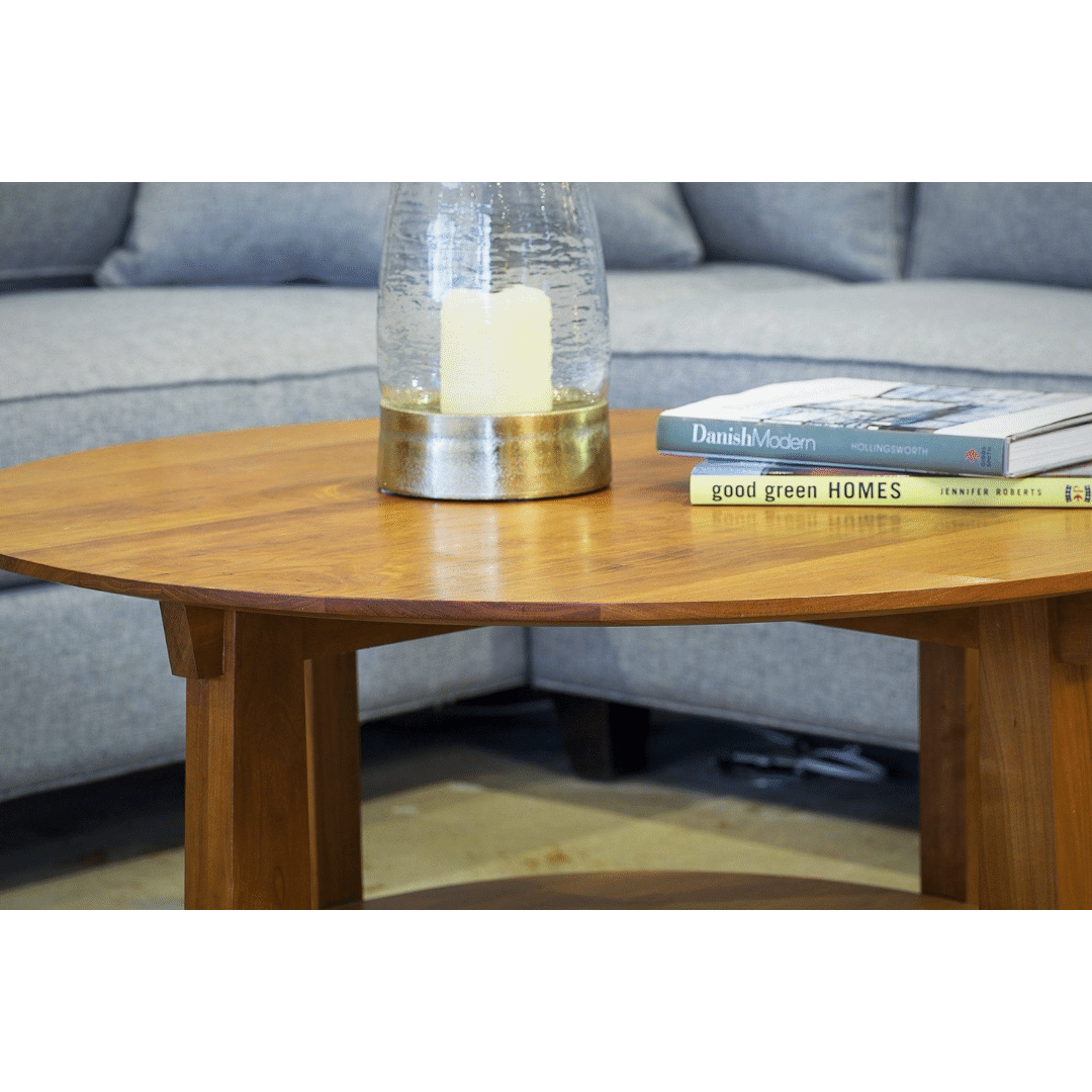 Enso Round Coffee Table - Solid Wood Table Crafted in Ohio