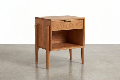 Solid Cherry 1-Drawer Cubby Side Table - Apollo Collection | TY Fine Furniture