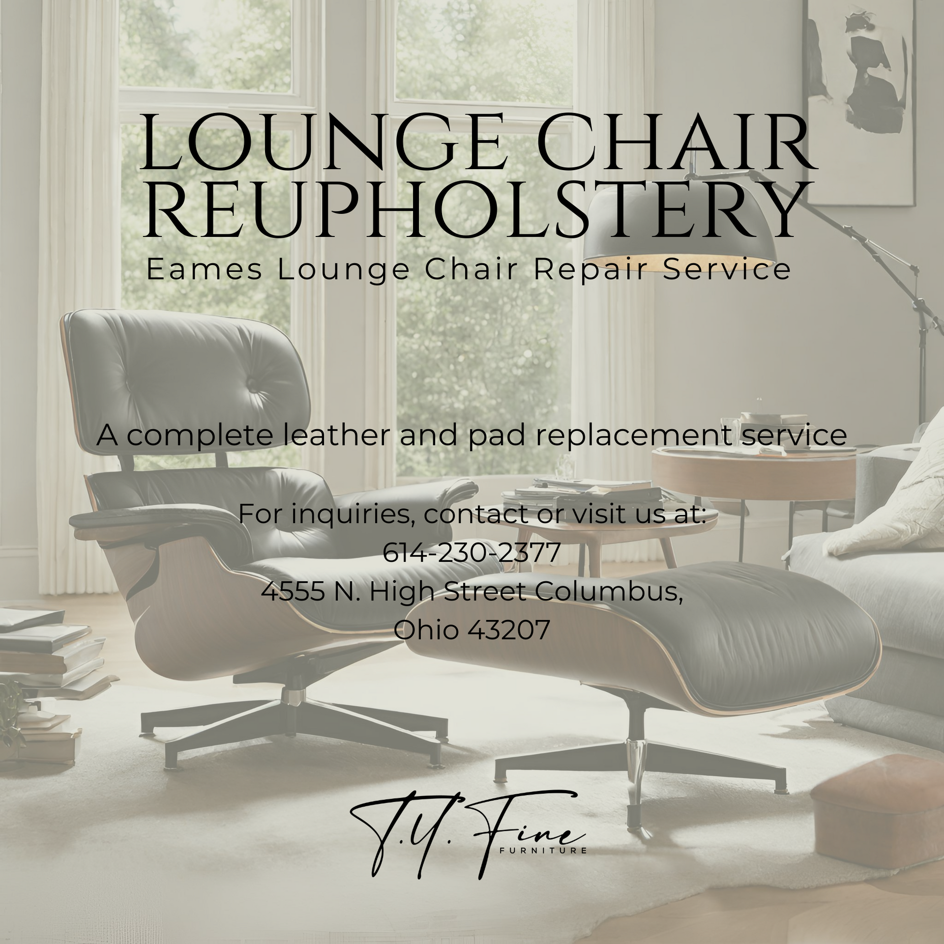 Eames Lounge Chair repair service contact info