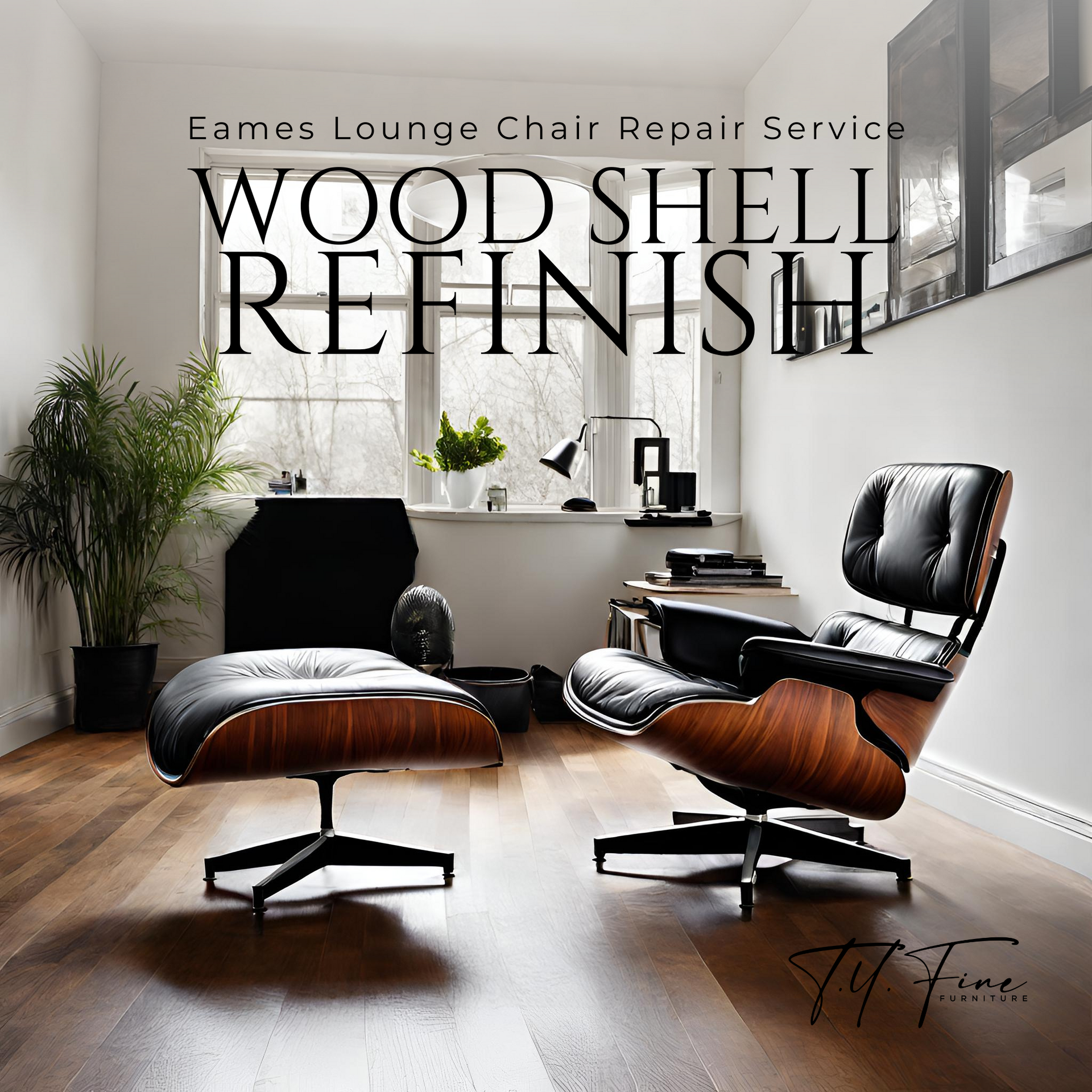 Eames Lounge Chair Repair - Wood Shell Refinish