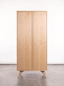 Solid Maple Tall Storage Cabinet - Modern Collection |TY Fine Furniture