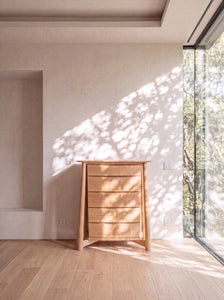 Sunrise High Dresser - Solid Wood White Oak Dresser