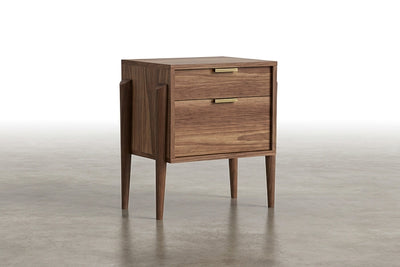 Solid Walnut Oak 2-Drawer Side Table - Apollo Collection | TY Fine Furniture