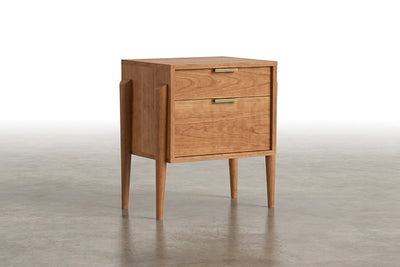 Solid Cherry 2-Drawer Side Table - Apollo Collection | TY Fine Furniture