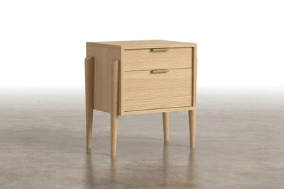 Solid White Oak 2-Drawer Side Table - Apollo Collection | TY Fine Furniture