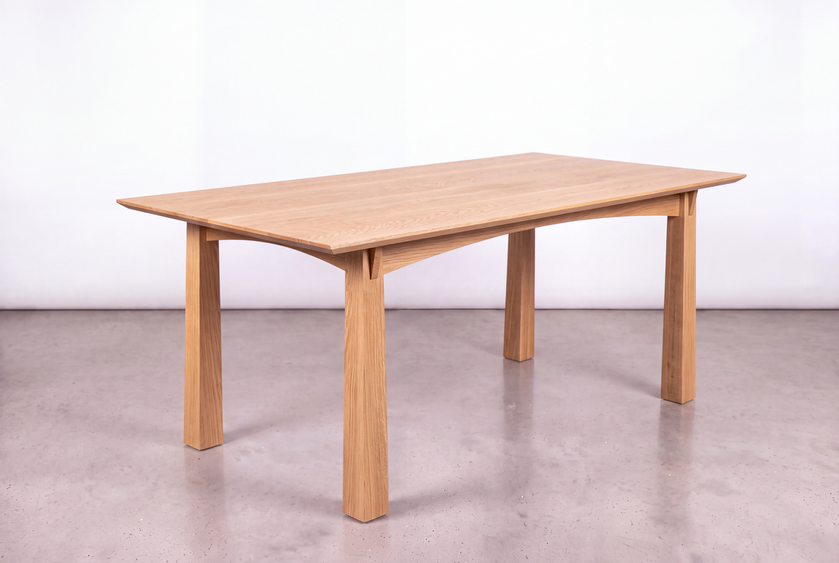 Solid White Oak Dining Table - Enso Collection | TY Fine Furniture