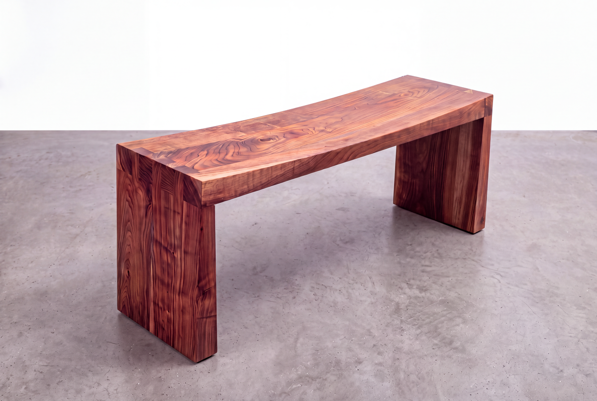 Solid Walnut Wood Bench - Enso Collection | TY Fine Furniture