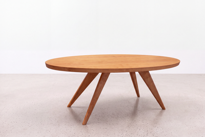 Solid Cherry Oval Coffee Table - Essentials Collection | TY Fine Furniture