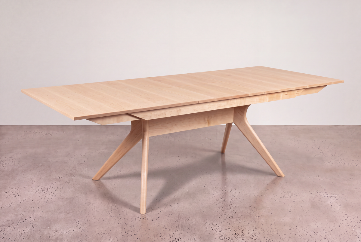 Solid Maple Extendable Dining Table - Strata Collection | TY Fine Furniture