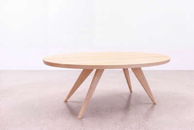 Solid Maple Oval Coffee Table - Essentials Collection | TY Fine Furniture