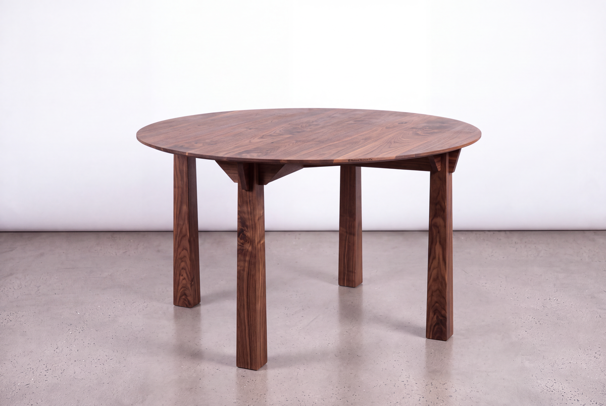 Solid Walnut Round Dining Table - Enso Collection | TY Fine Furniture