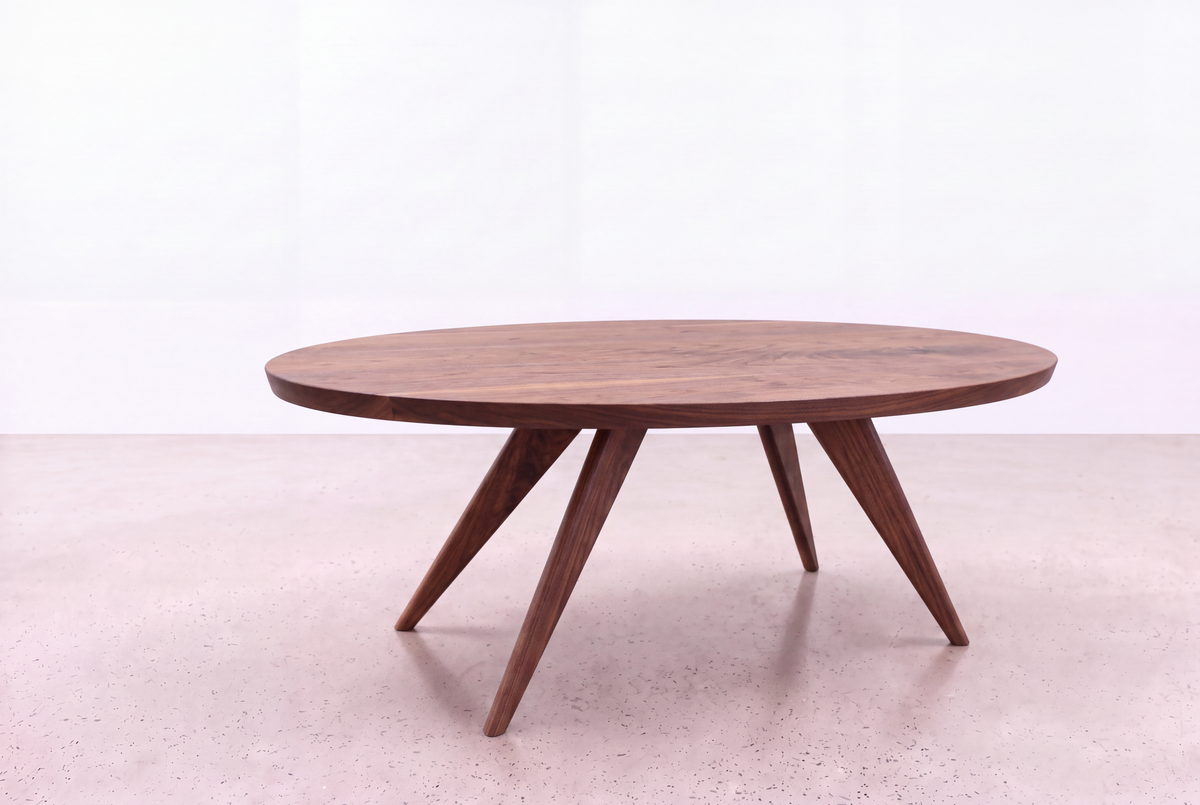 Solid Walnut Oval Coffee Table - Essentials Collection | TY Fine Furniture