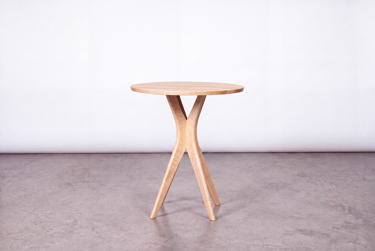 Solid Maple Round Pub Table - Strata Collection | TY Fine Furniture