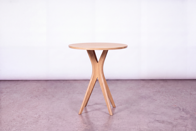 Solid White Oak Round Pub Table - Strata Collection | TY Fine Furniture