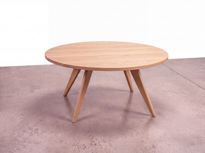 Solid White Oak Round Coffee Table - Essentials Collection | TY Fine Furniture