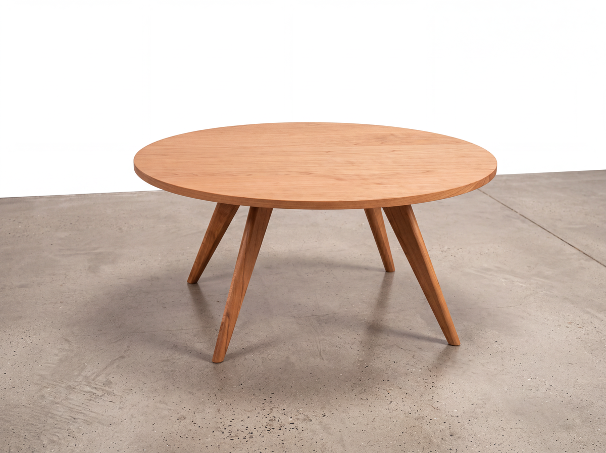 Solid Cherry Round Coffee Table - Essentials Collection | TY Fine Furniture