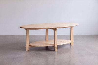Solid Maple Oval Coffee Table - Enso Collection | TY Fine Furniture