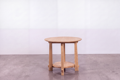Solid White Oak Round Side Table - Enso Collection | TY Fine Furniture
