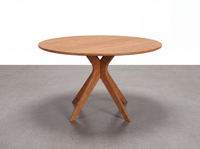 Solid Cherry Round Dining Table - Strata Collection | TY Fine Furniture