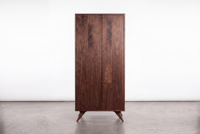 Solid Walnut Oak Tall Storage Cabinet - Modern Collection |TY Fine Furniture
