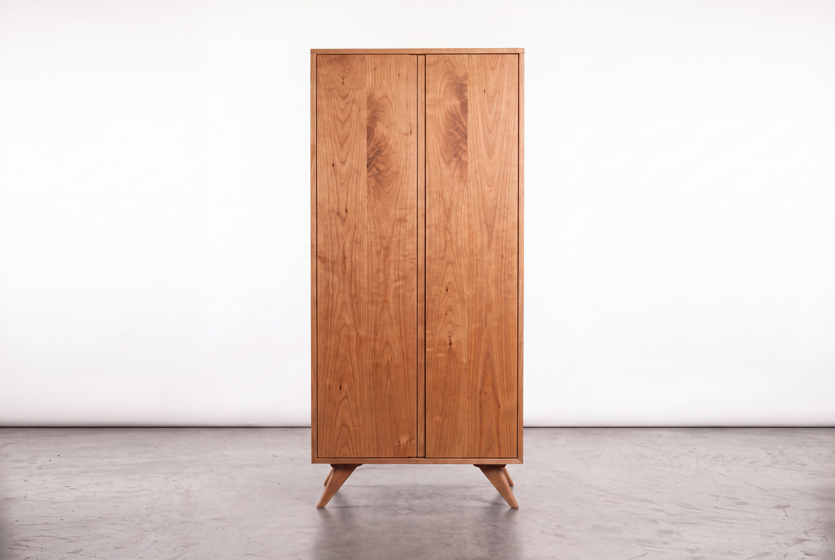 Solid Cherry Tall Storage Cabinet - Modern Collection |TY Fine Furniture