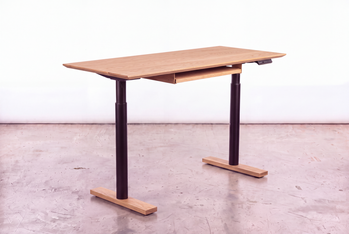 Solid White Oak Sit-Stand Desk - Enso Collection | Ty Fine Furniture