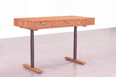 Solid Cherry Sit Stand Desk - Apollo Collection | TY Fine Furniture