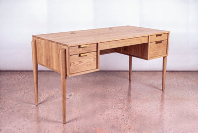 Solid White Oak Executive Desk - Apollo Collection | TY Fine Furniture