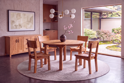 Solid Cherry Round Dining Table - Enso Collection | TY Fine Furniture