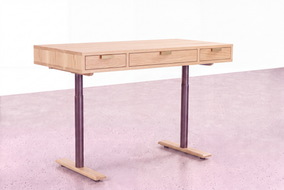 Solid White Oak Sit Stand Desk - Apollo Collection | TY Fine Furniture