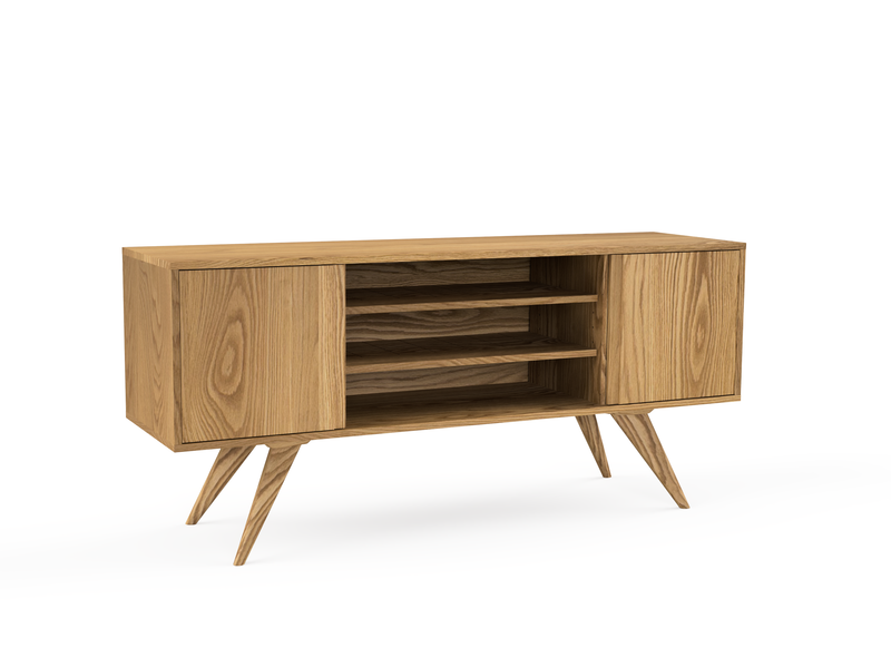 Modern Entertainment Console - Solid Wood Modern Furniture