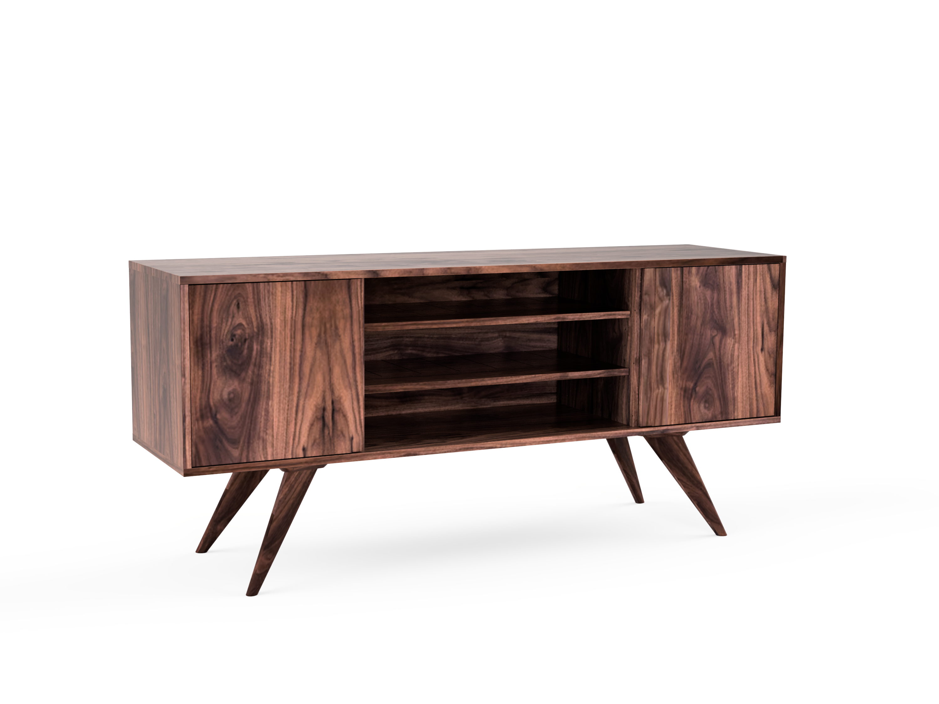 Modern Entertainment Console - Solid Wood Modern Furniture