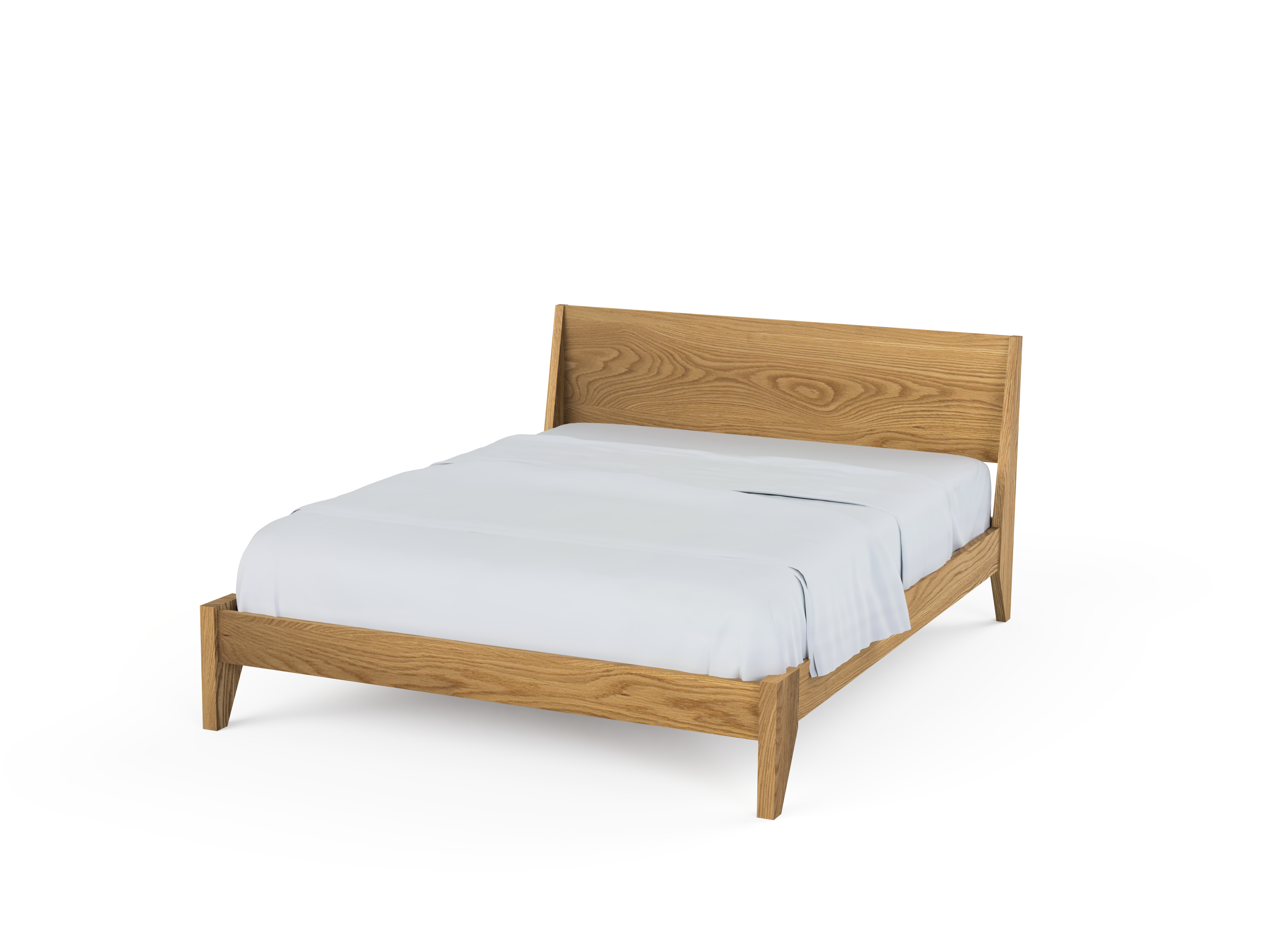 Modern "TWO" Platform Bed: Handmade Mid Century Modern Bed, Solid Wood with Organic Finish