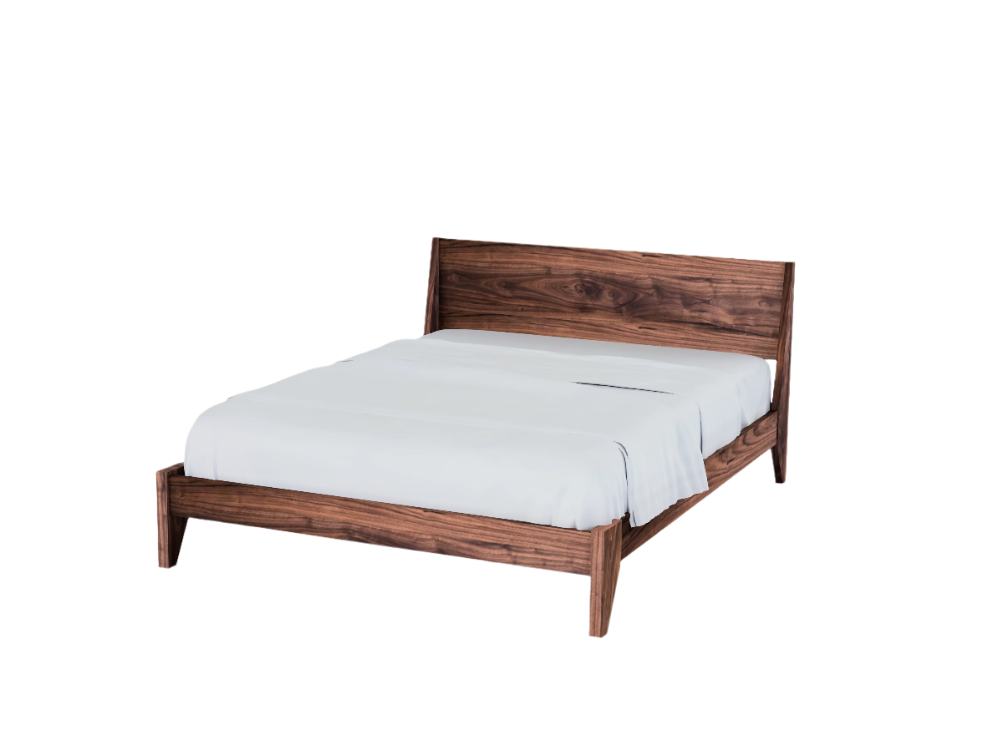 Modern "TWO" Platform Bed: Handmade Mid Century Modern Bed, Solid Wood with Organic Finish