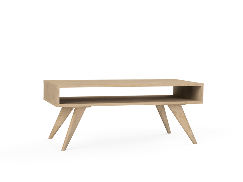 Modern Coffee Table - Mid-Century Modern, Solid Wood, Handmade